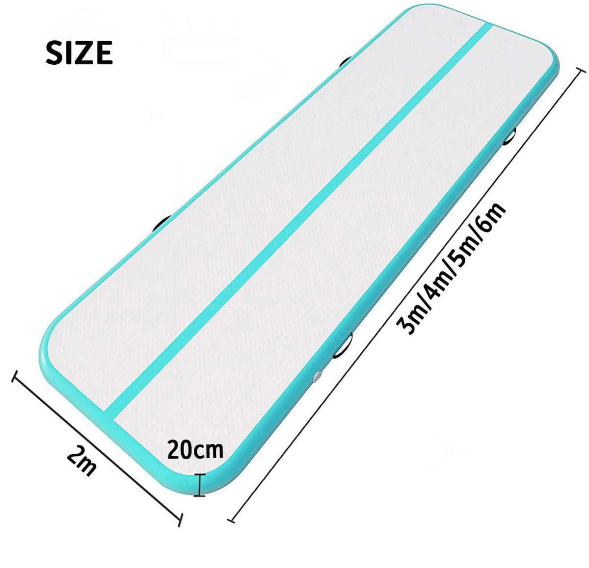 MEMAX Extra-Wide Inflatable Gym Mat - 2M Width