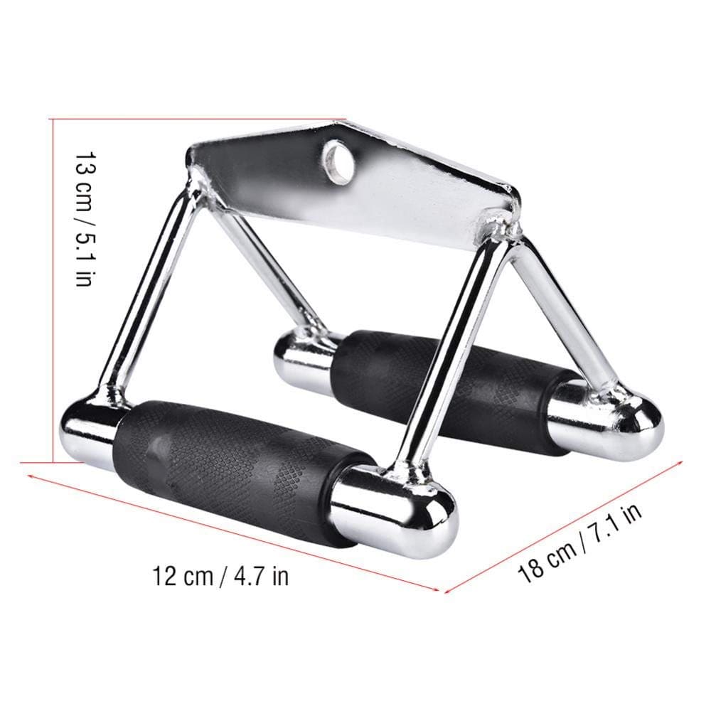 3 in 1 set Tricep Rope Extension + Single Handle + Triangle V Bar Gym Cable Attachment